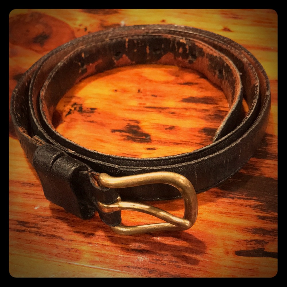 Vintage Black Leather COACH Belt